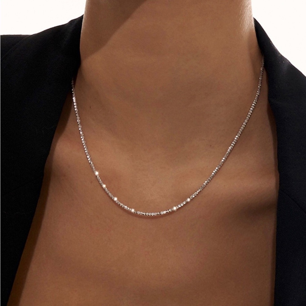 Super Sparkle Necklace|925 Silver|Chain 2.00mm|Gift for her| Handmade
